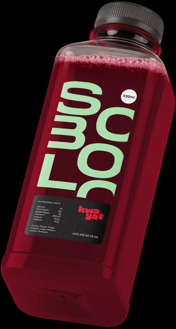 Kwayat Sobolo bottle - fresh hibiscus and ginger drink, delivered anywhere in Accra Ghana